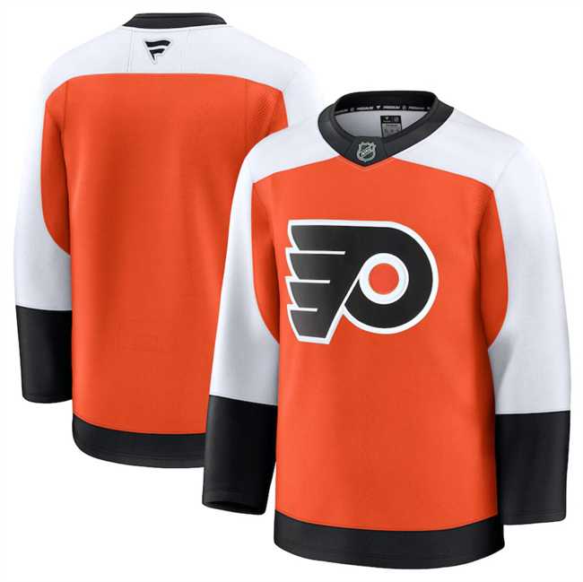 Men%27s Philadelphia Flyers Custom Orange 2024-25 Home Stitched Hockey Jersey